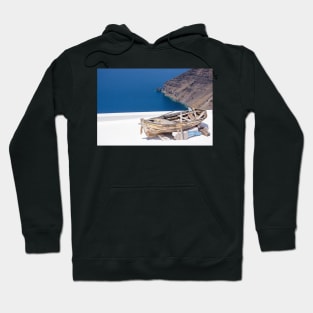 Old wooden dinghy. Hoodie